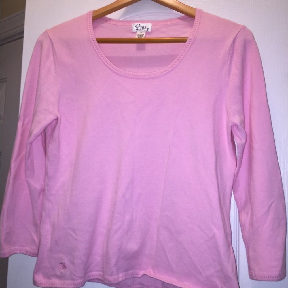 Lightweight Lilly Pulitzer Pink Sweater - Size Small